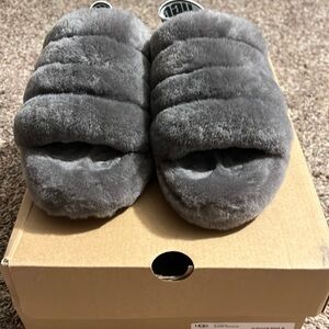 Ugg fluff slide Gray size 8